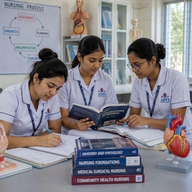 Nursing Students Studying Nursing Foundations and Clinical Subjects at AIMS College of Nursing - Nangloi